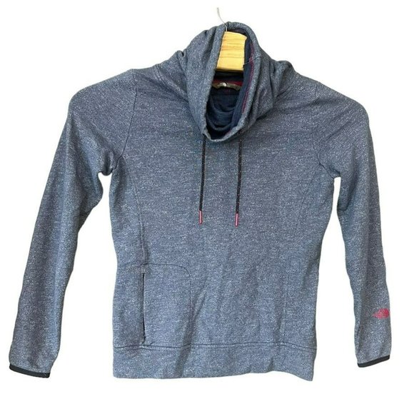 The North Face Blue Cowl Neck Pullover Sweatshirt Womens‎ M - Picture 1 of 5